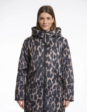 Rino & Pelle - Lune Padded Hooded Coat - Leopard