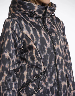 Rino & Pelle - Lune Padded Hooded Coat - Leopard
