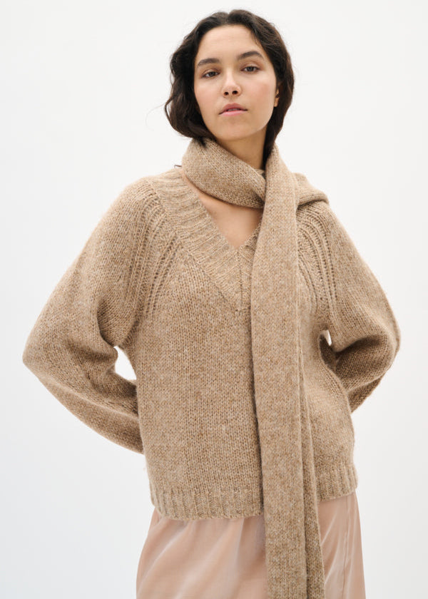 Inwear - Troa V Neck - Sandy Grey Melange