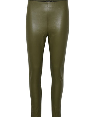 Soaked - Kaylee PU Leggings - Kombu green