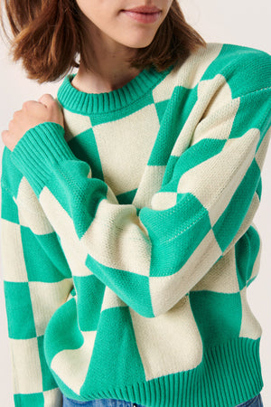 Soaked - Cabba Pullover - Green & white