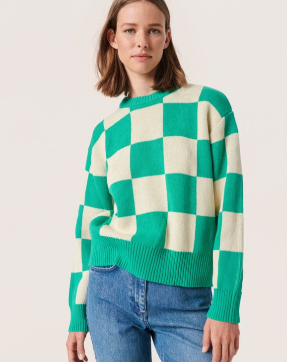 Soaked - Cabba Pullover - Green & white