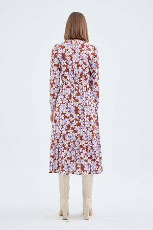 Compania - Midi Flared Dress with floral Print
