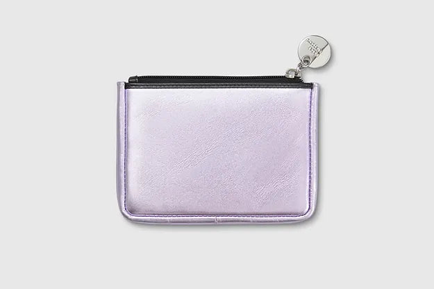 Mabel Sheppard - Metallic Leather Happy Purse - Lilac