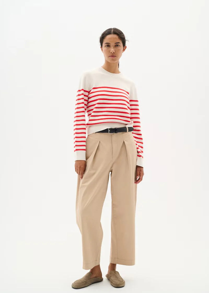 Inwear - Wallis/W O-neck Pullover - Red Stripe