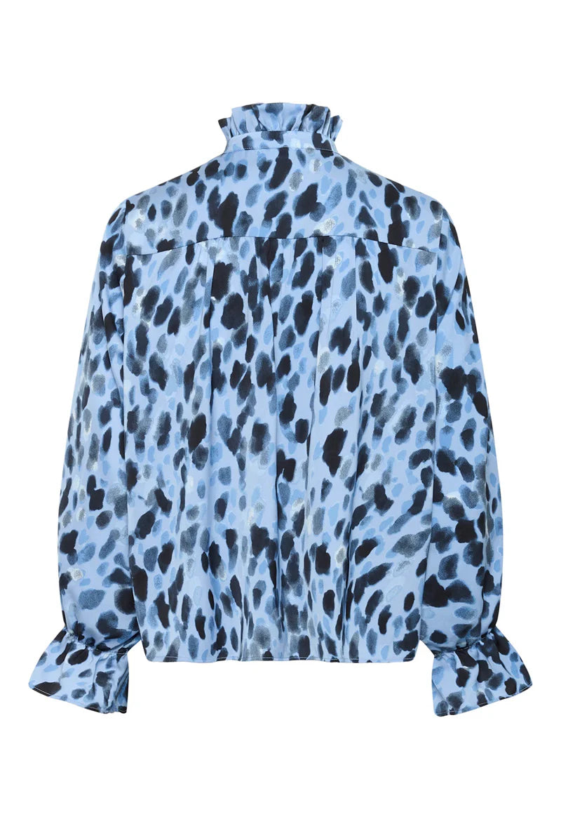 Inwear - Gracie Printed Blouse - Blue Painted Dot