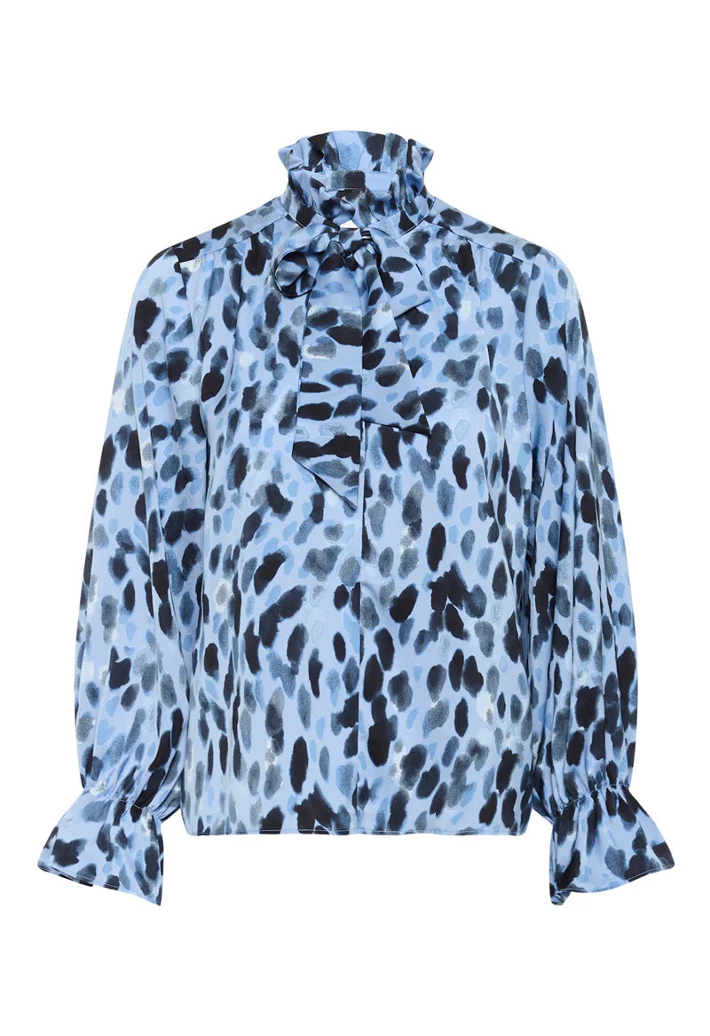 Inwear - Gracie Printed Blouse - Blue Painted Dot