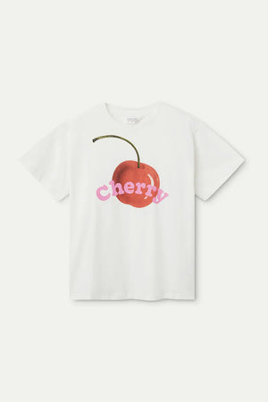 Compania - Cherry Print Tee- White