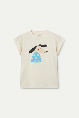 Compania - Dove Dog Print T-Shirt - Ecru