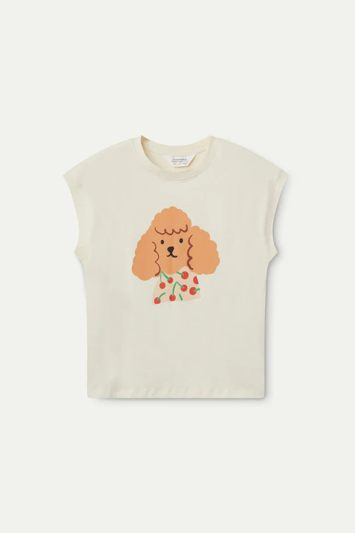 Compania - Cherry Dog T-Shirt - Ecru