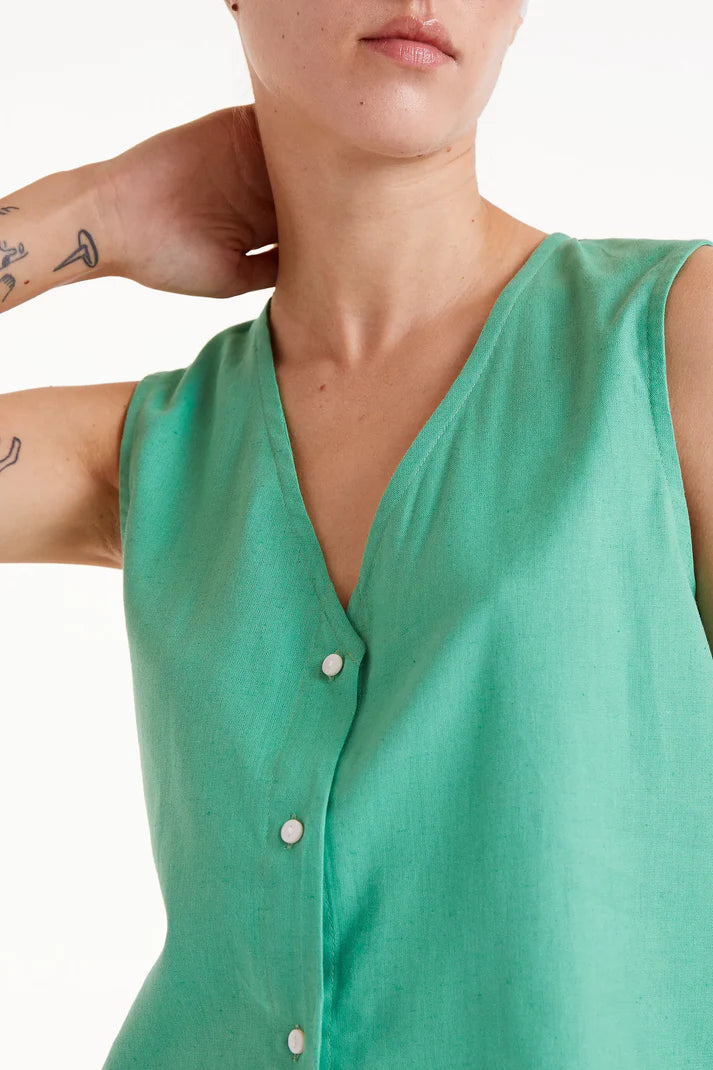 Compania - Button Top - Green