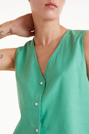 Compania - Button Top - Green