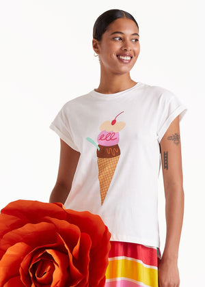Compania - Ice Cream Tshirt - White