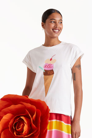Compania - Ice Cream Tshirt - White