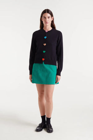 Compania - Heart Button Cardi - Blackj