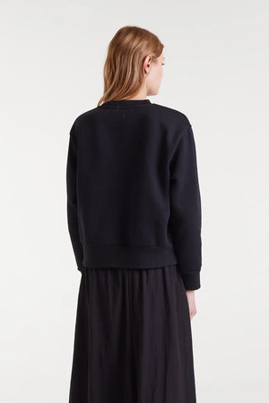 Compania - Jewel Neck Sweatshirt - Black