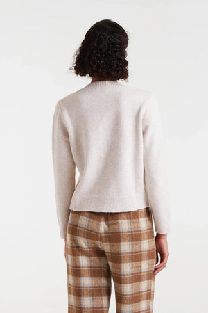Compania - Coloured Button Cardigan - Beige