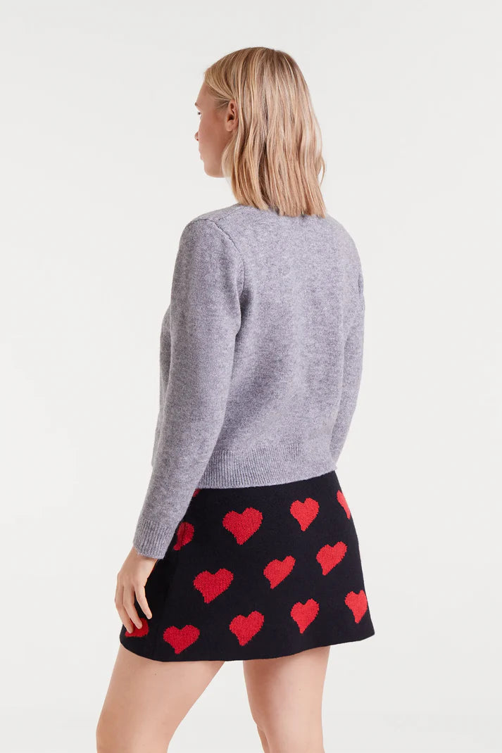 Compania - Coloured button cardigan - Grey