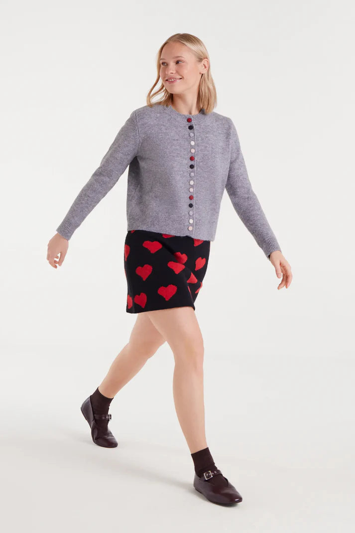 Compania - Coloured button cardigan - Grey