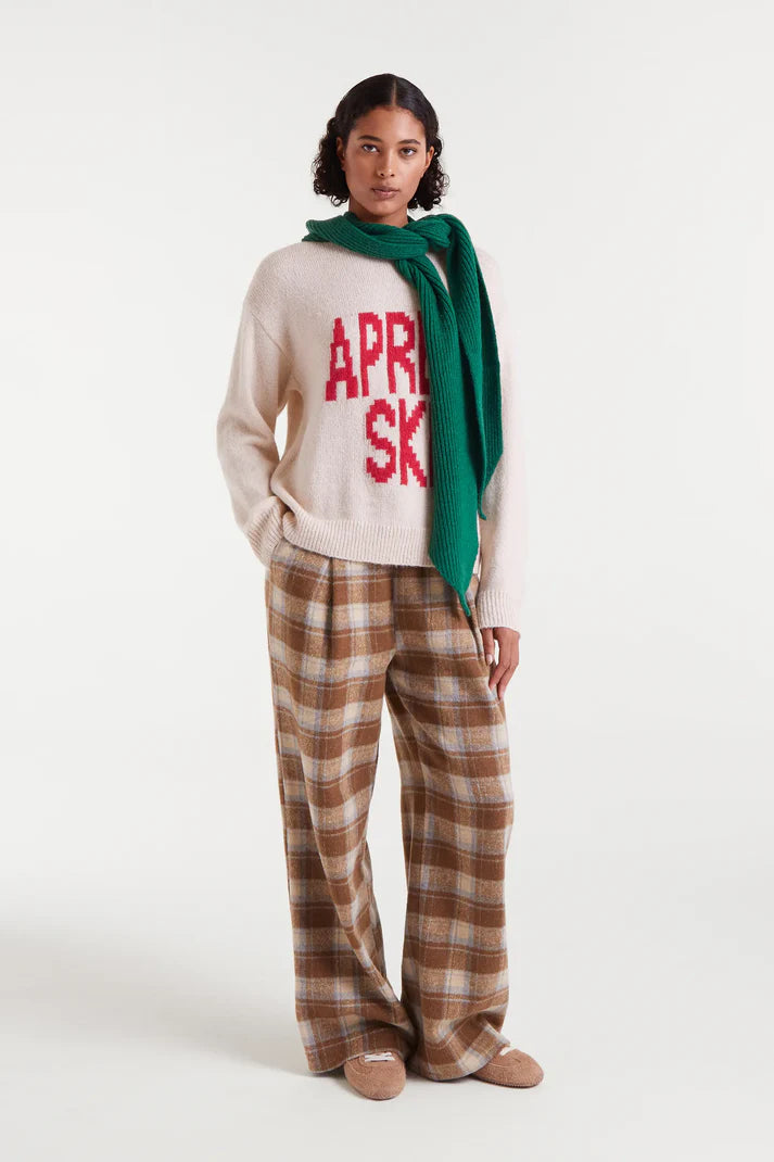 Compania - Apres Ski Sweater - Ecru & Red