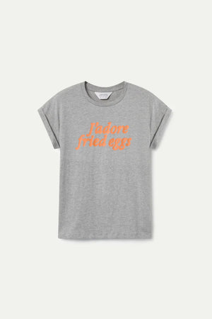 Compania - Fried Egg Tee - Grey & Orange