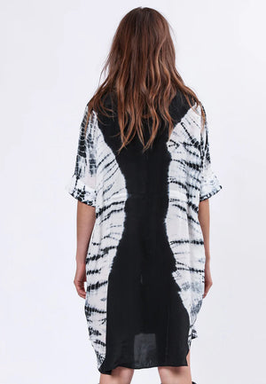 Religion - Jade Tunic Dress - Tie Dye Black