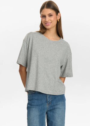 Numph - Nuhuby Tshirt - Medium Grey Mel