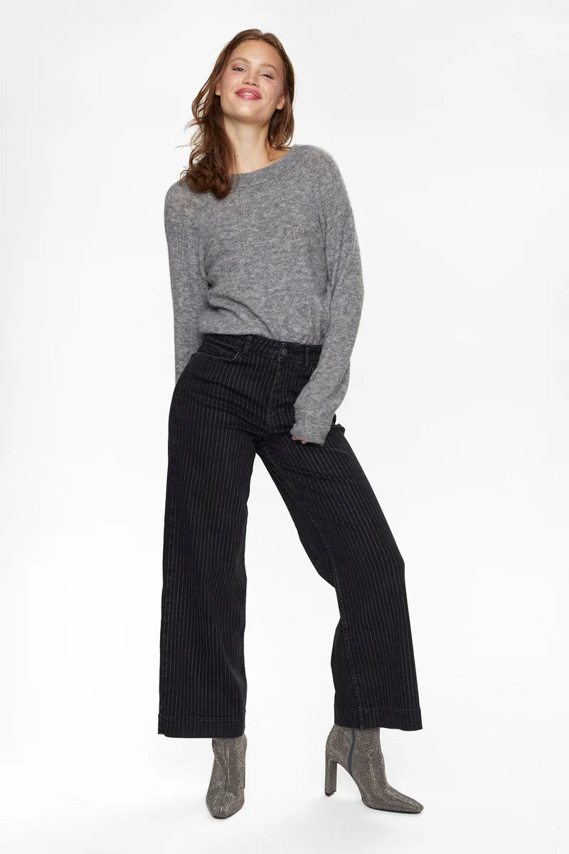 Numph - Nuparis Cropped Jeans Glam - Caviar