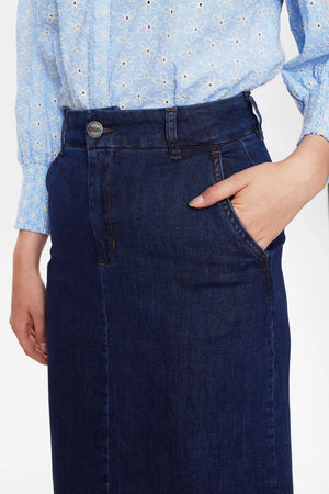 Numph - Nuamber Skirt - Dark Blue Denim