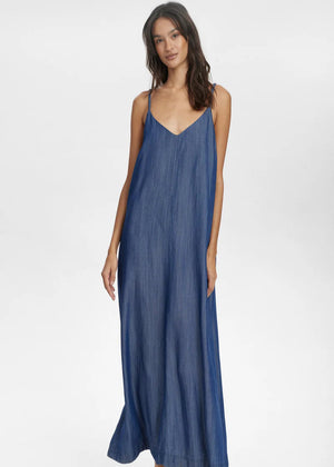 Numph - Nuhermione Dress - Medium Blue Denim