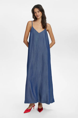 Numph - Nuhermione Dress - Medium Blue Denim