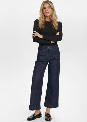 Numph - Nuparis Pant - Cropped Dark Blue