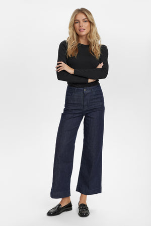Numph - Nuparis Pant - Cropped Dark Blue