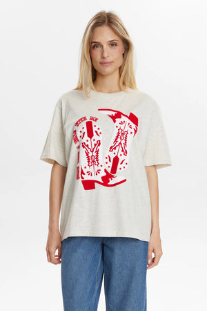Numph - Nuwestern T-Shirt - Creme Melange