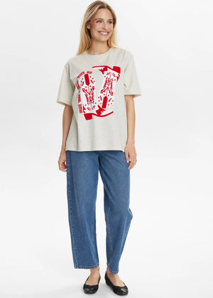 Numph - Nuwestern T-Shirt - Creme Melange