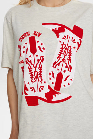 Numph - Nuwestern T-Shirt - Creme Melange