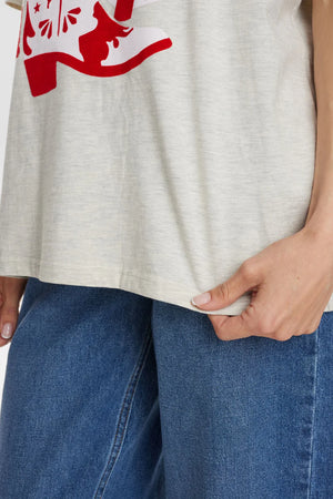 Numph - Nuwestern T-Shirt - Creme Melange