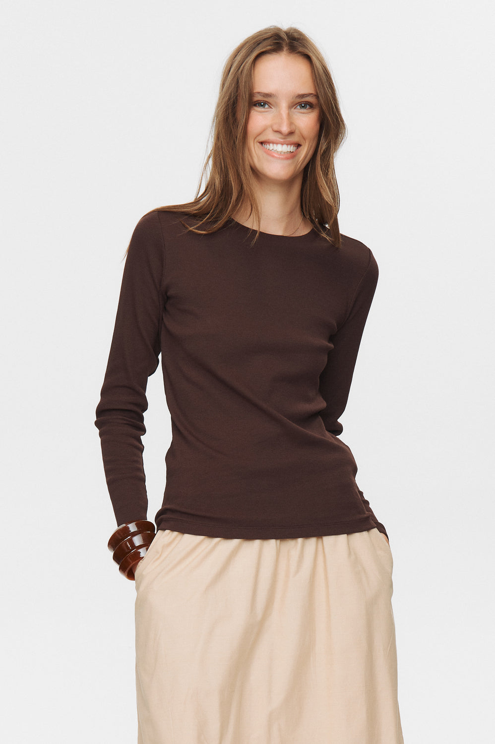 Numph - Nuriley tee - Black Coffee