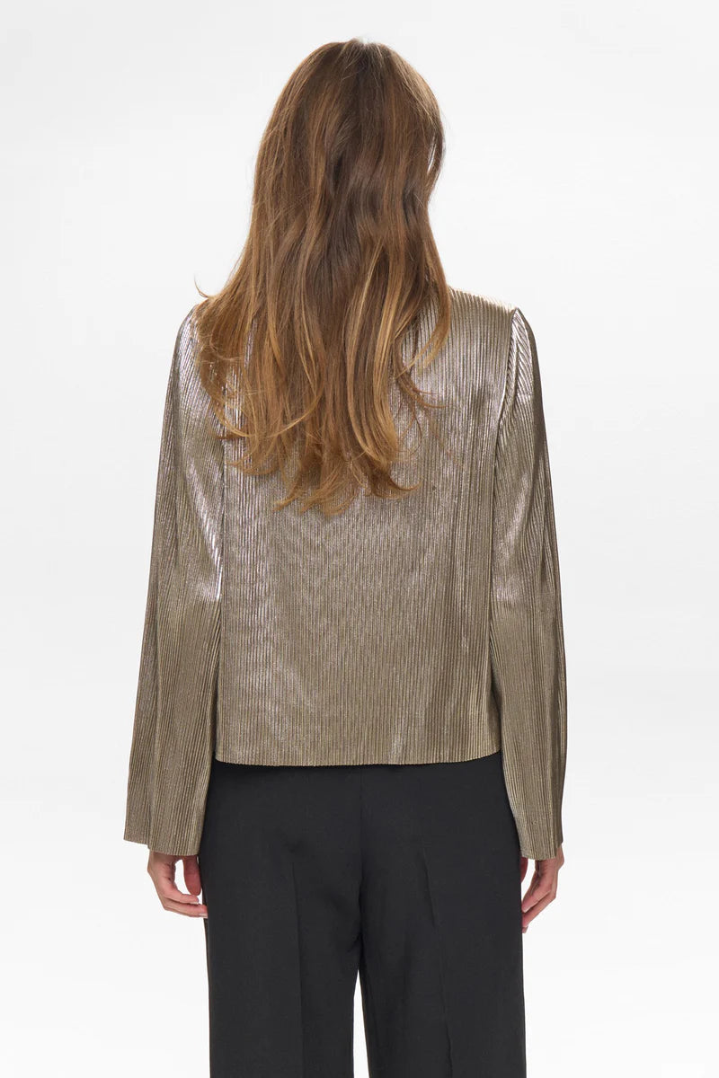 Numph - Nujiva Cropped Blouse - Champagne