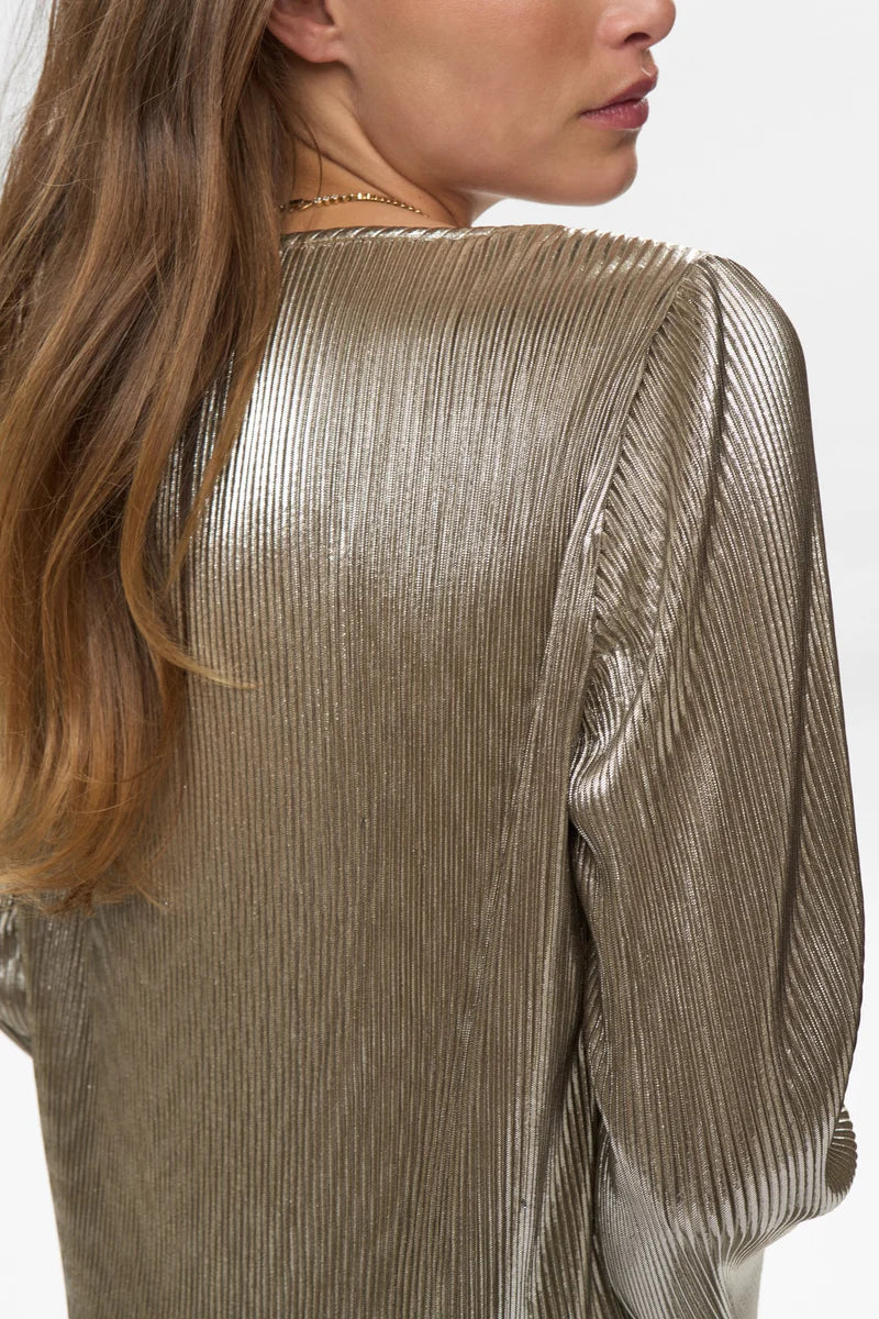 Numph - Nujiva Cropped Blouse - Champagne