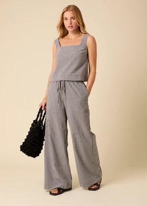 Nobody's Child - Reese Gingham Relaxed Trouser Black