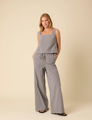 Nobody's Child - Reese Gingham Relaxed Trouser Black