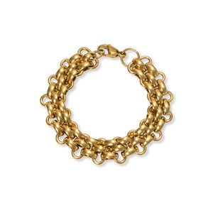 Weathered Penny - Gold Knit Bracelet
