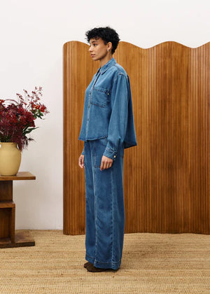 FRNCH - Melisse Denim Shirt - Blue Denim