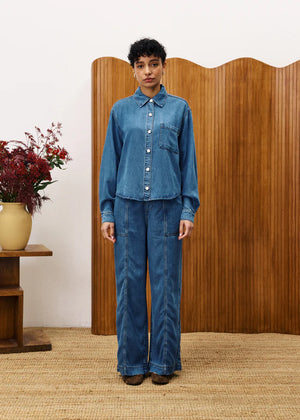 FRNCH - Melisse Denim Shirt - Blue Denim