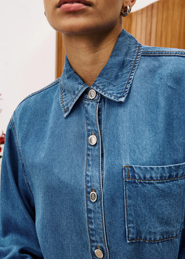 FRNCH - Melisse Denim Shirt - Blue Denim