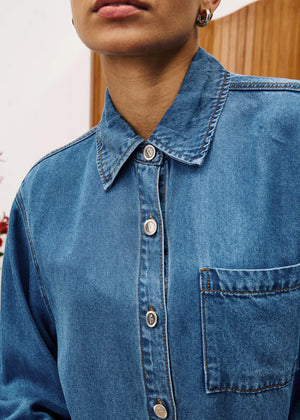 FRNCH - Melisse Denim Shirt - Blue Denim