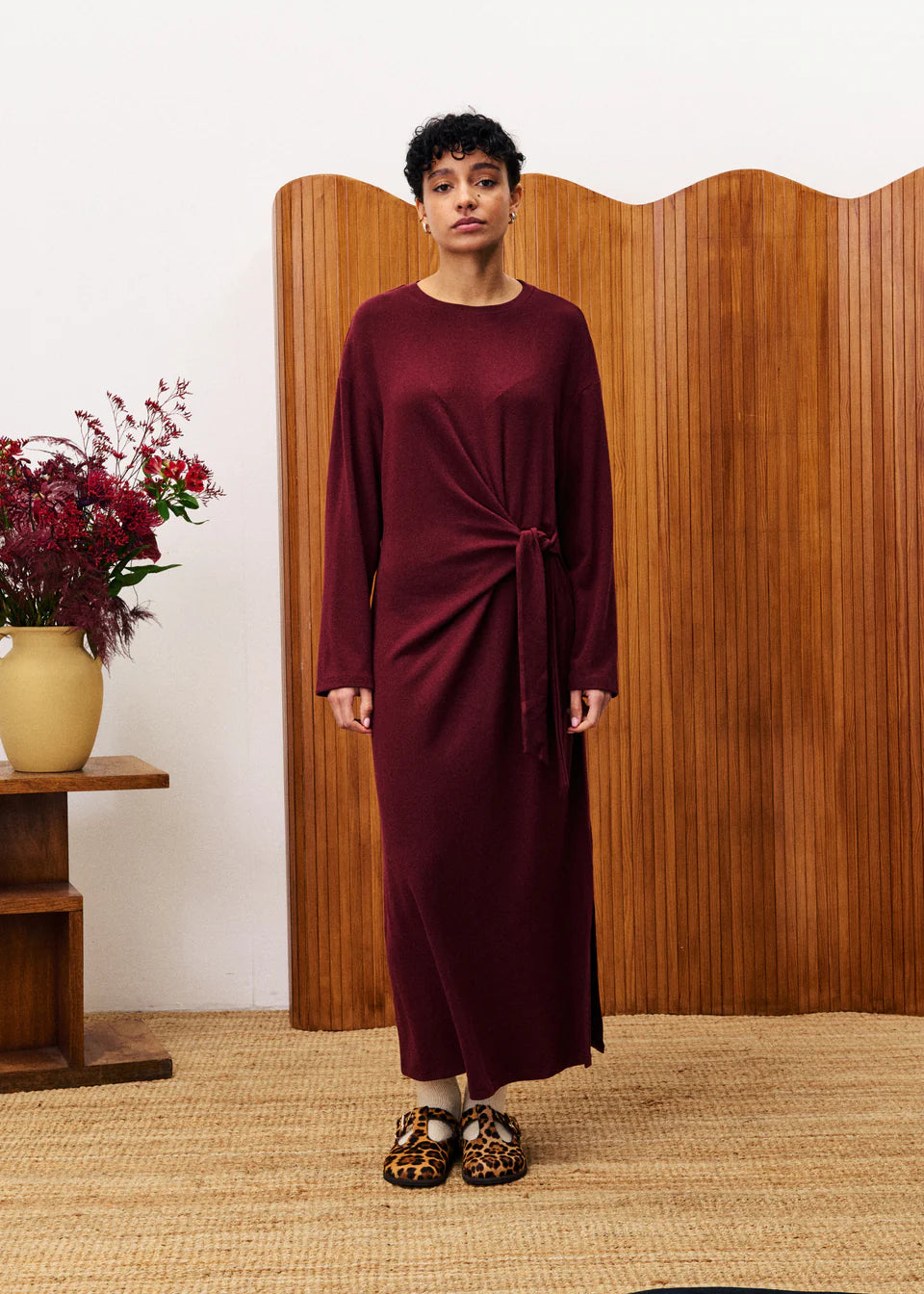 FRNCH - Valeriane Burgundy Dress