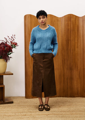 FRNCH - Glaieul Skirt - Ice Brown