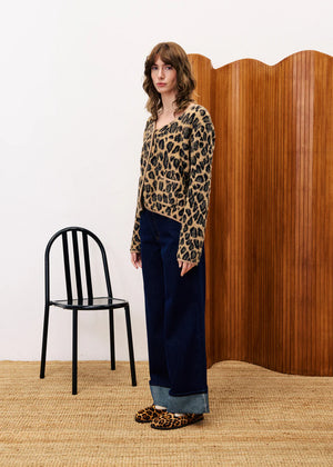 FRNCH - Begonia Cardigan - Leopard